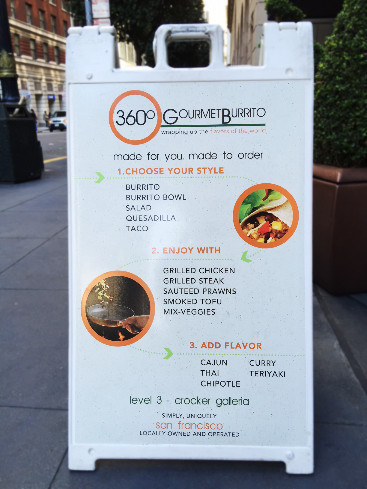 Alphagraphics San Francisco restaurant marketing Full Color Sidewalk Sign